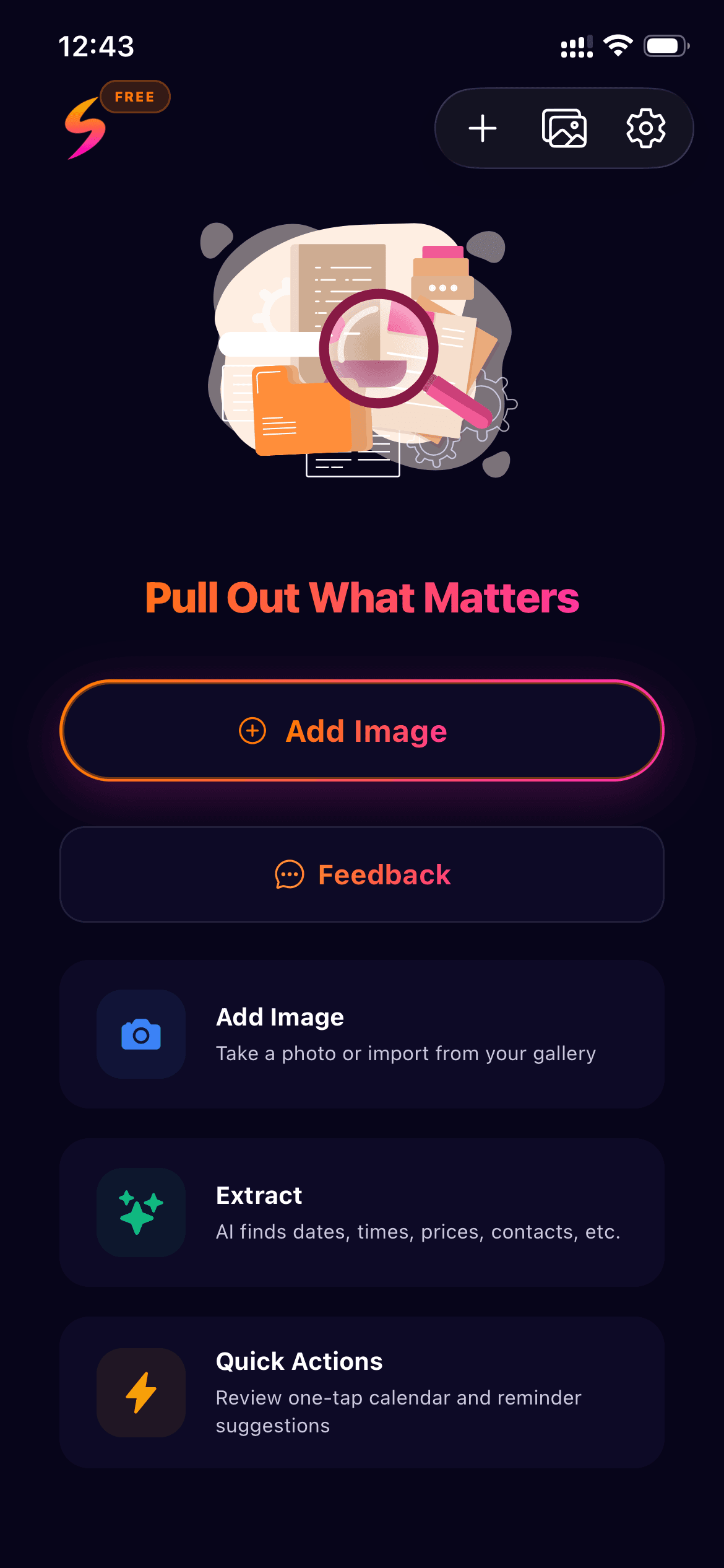 SnapAction app screenshot